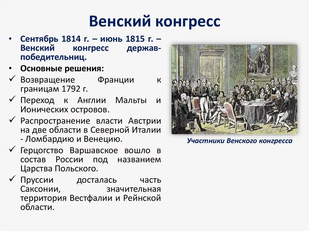 Договор при александре 1. Венский конгресс 1815 г.. Венский конгресс 1815 основные события. Итоги Венского конгресса 1814-1815. Венский конгресс 1814 1815 г основные положения.