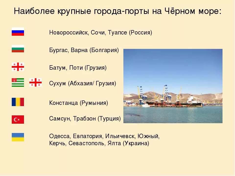 Крупный город порт черного моря