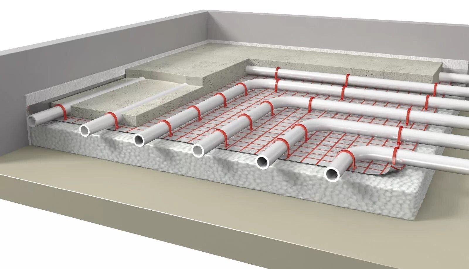 Бетонное отопление. Водяной теплый пол ТЕХНОНИКОЛЬ. Полистирольная система водяного теплого пола. ТЕХНОНИКОЛЬ под водяной теплый пол. Теплоизоляция для труб тёплого водяного пола.