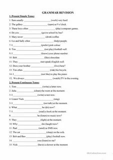 Present tenses exercises 1