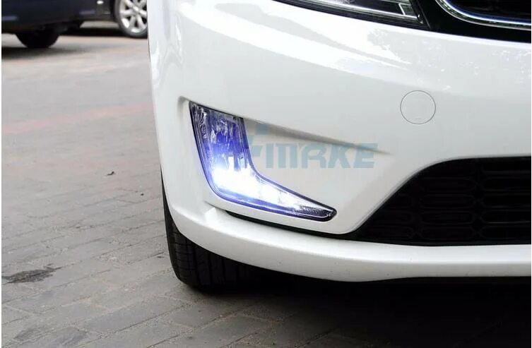 Накладка дхо. 2шт DRL дневные ходовые огни противотуманные фары для Kia Rio k2 2015 2016. ДХО Киа Рио 2. DRL на Киа Рио 2014. ДХО Киа Рио 2014 артикул прямой.