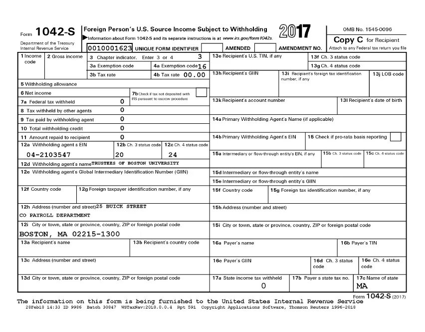 Федерации от 30.08 2017 no 1042. Форма 1042-s. Form 1042-s что это. 1042-S Tax form. 1042-S.