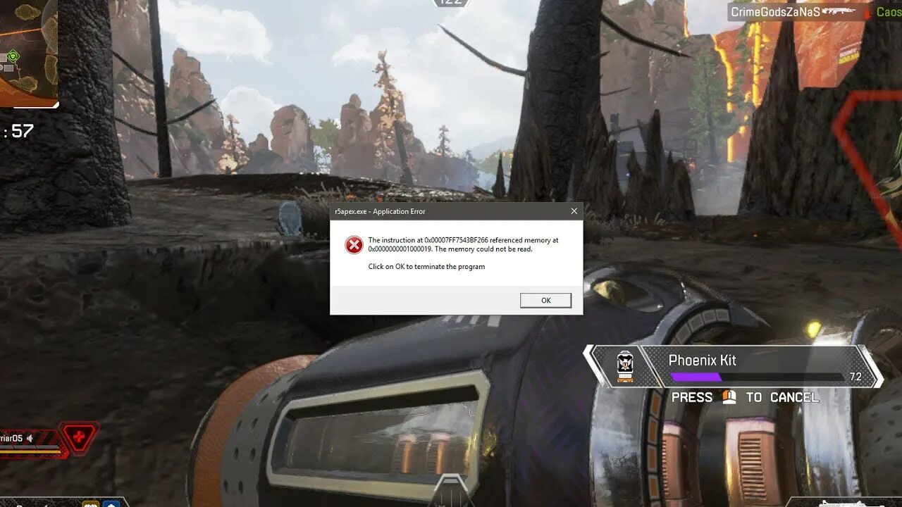 Apex legend ошибки. Краш апекс. apex legends crash. апекс ледженс.exe. apex legends r5apex.exe.