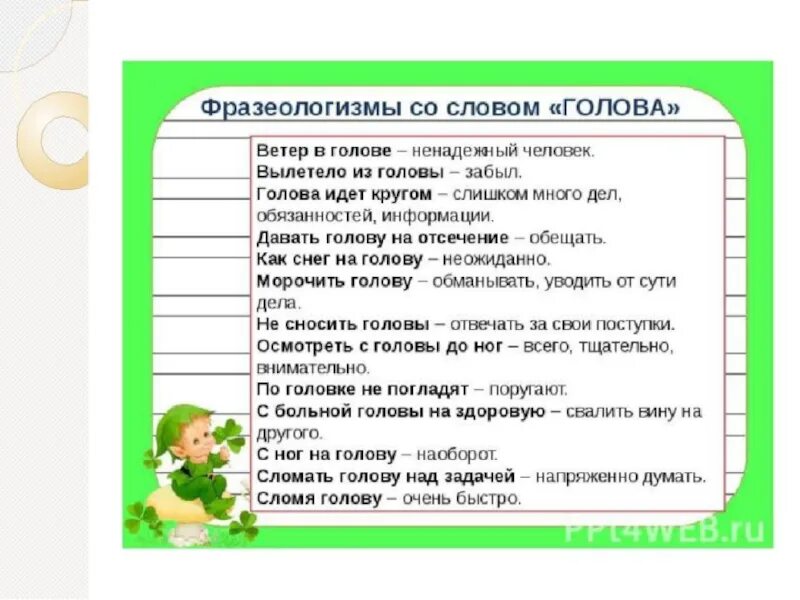 Включить голову значение. Фразеологизм. Слова фразеологизмы. Фразеологизмы со значением голова. Фразеологизмы со словом.