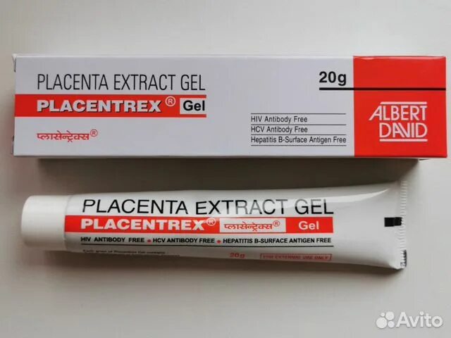 Плацентекс гель. Placenta extract Gel. Плацентарный гель Индия. Омолаживающий гель для лица "Плацентрикс гель" 20 гр, (Placentrex Gel) Индия. Плацентрекс placentrex gel