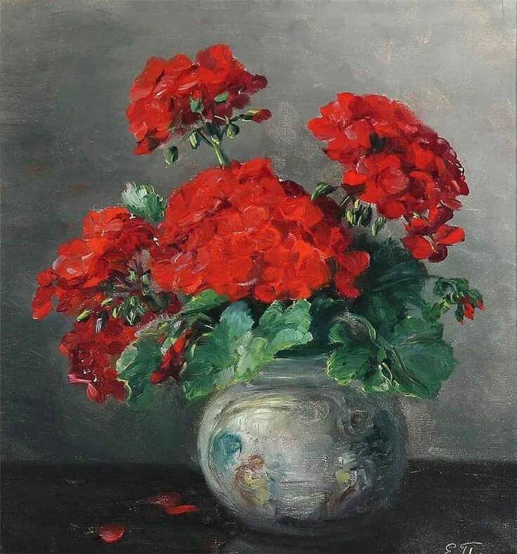 Художница Anne Cotterill. Ван Гог герань. Художник Julien Stappers 1875-1960. Герань на дзене канал