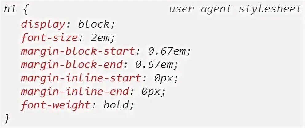 User agent stylesheet. User agent stylesheet