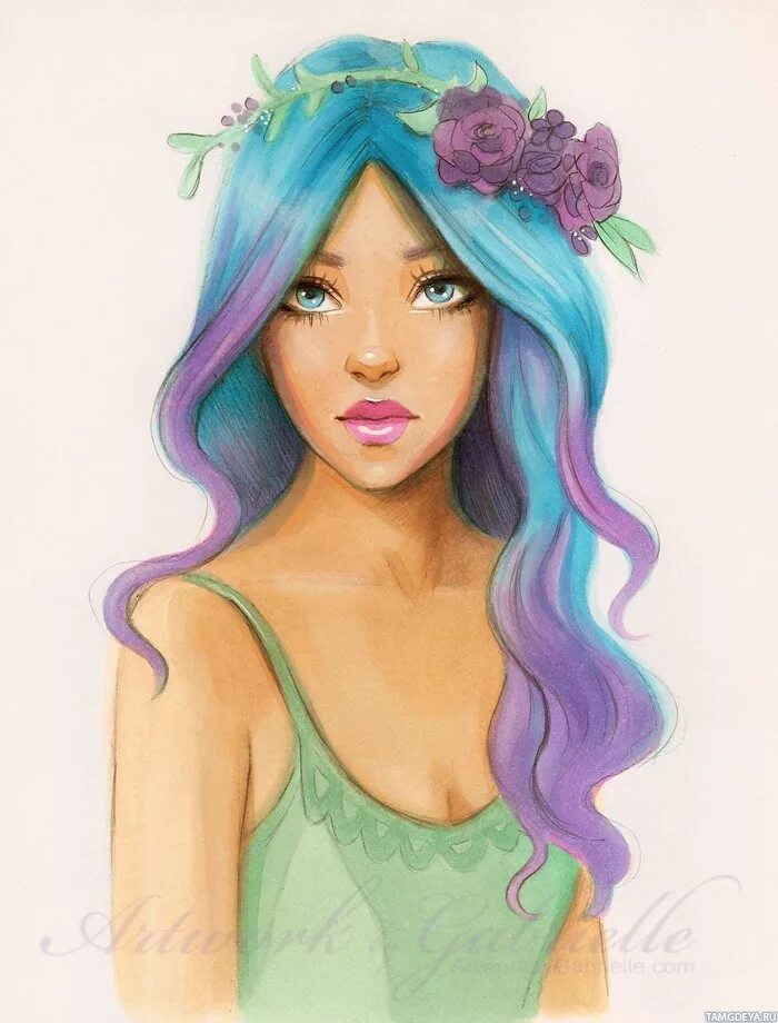 Нарисовать девочку. Рисунки девушек цветными. Девушка с радужными волосами. Девушка с радужными волосами арт. Девочка с радужными волосами.