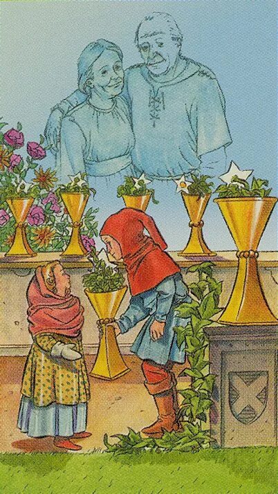 Six of Cups - Tarot of The New Vision (Gianluca Cestaro & Pietro Alligo) Tarot c