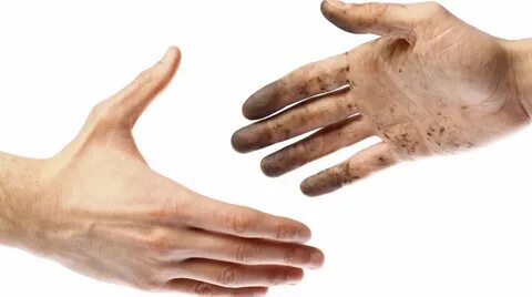 My hand dirty
