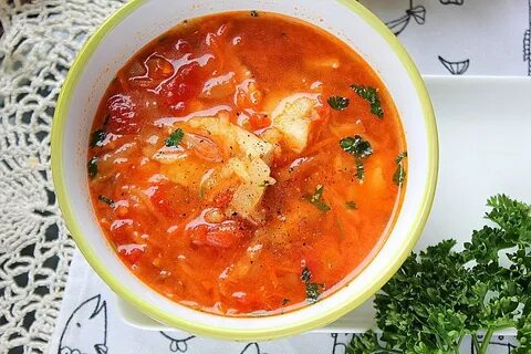 Уха с помидорами