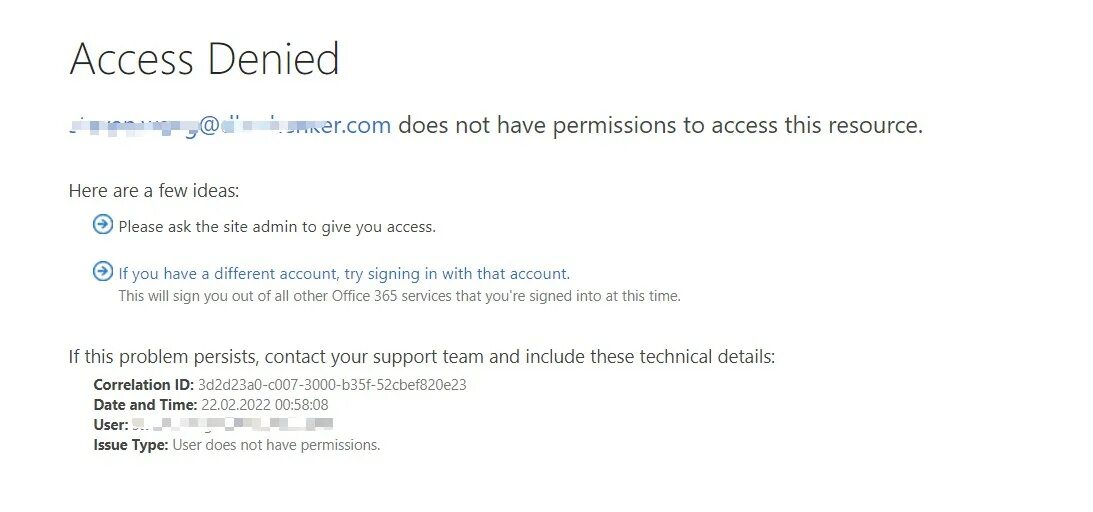 Account access denied. Account access denied
