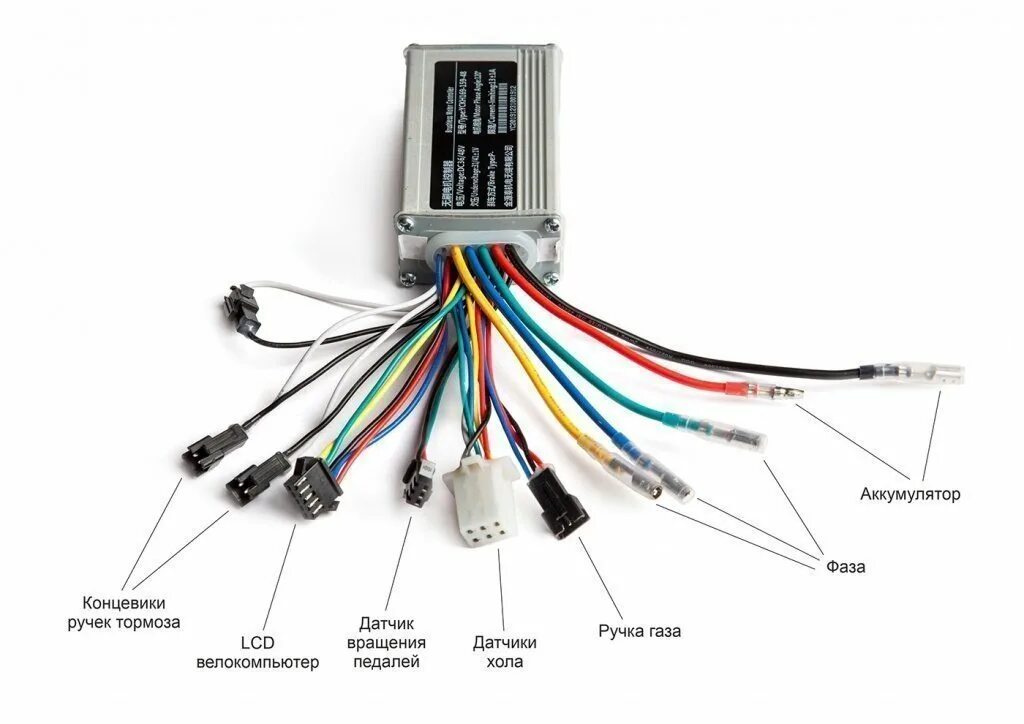 Как снять ограничение скорости на электровелосипеде. Схема подключения контроллера электровелосипеда 60 v. Распиновка контроллера электровелосипеда 36v. Контроллер электровелосипеда 48v. Контроллер мотор колеса 350 распиновка.
