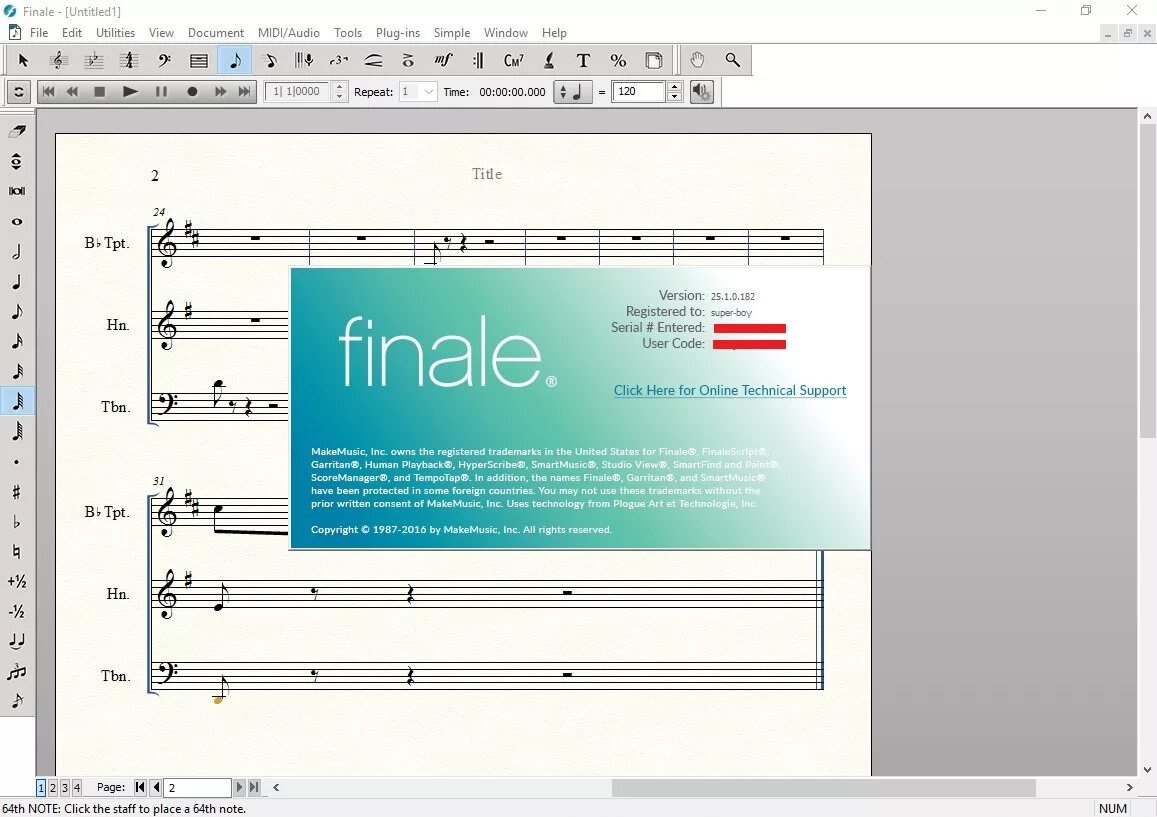 сенсорный нотный редактор.