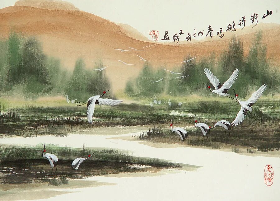 кореец поет журавли