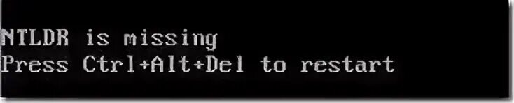 Ntldr is missing