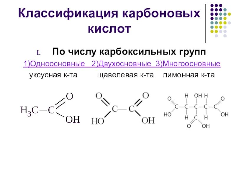 Число карбоксильных групп
