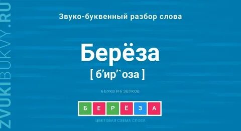 Разбор слова березка