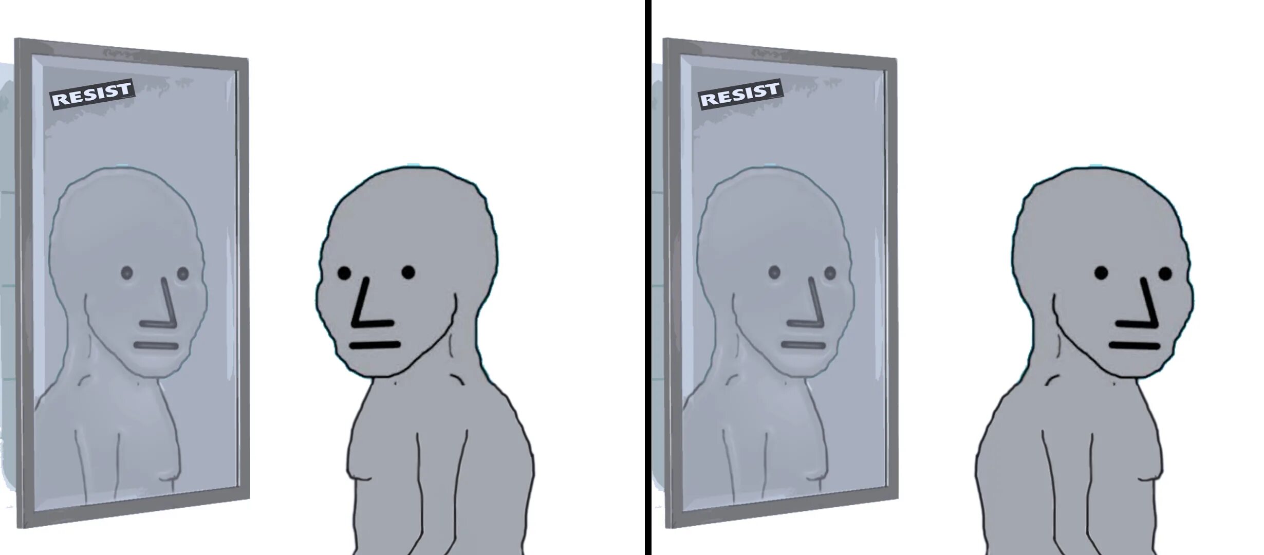 Wojak test 8 scale. Мемы про нпс. npc мем. npc wojak.