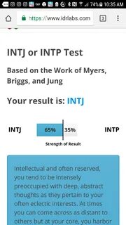 Vrvlr personality complex test idrlabs