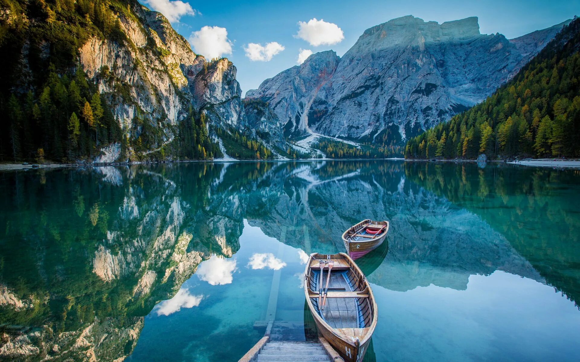 Красивые картинки на заставку. Озеро Брайес. Доломитовые Альпы, Италия.. Лаго ди Брайес Италия. Озеро Лаго ди Брайес. Озеро Брайес Южный Тироль Италия.