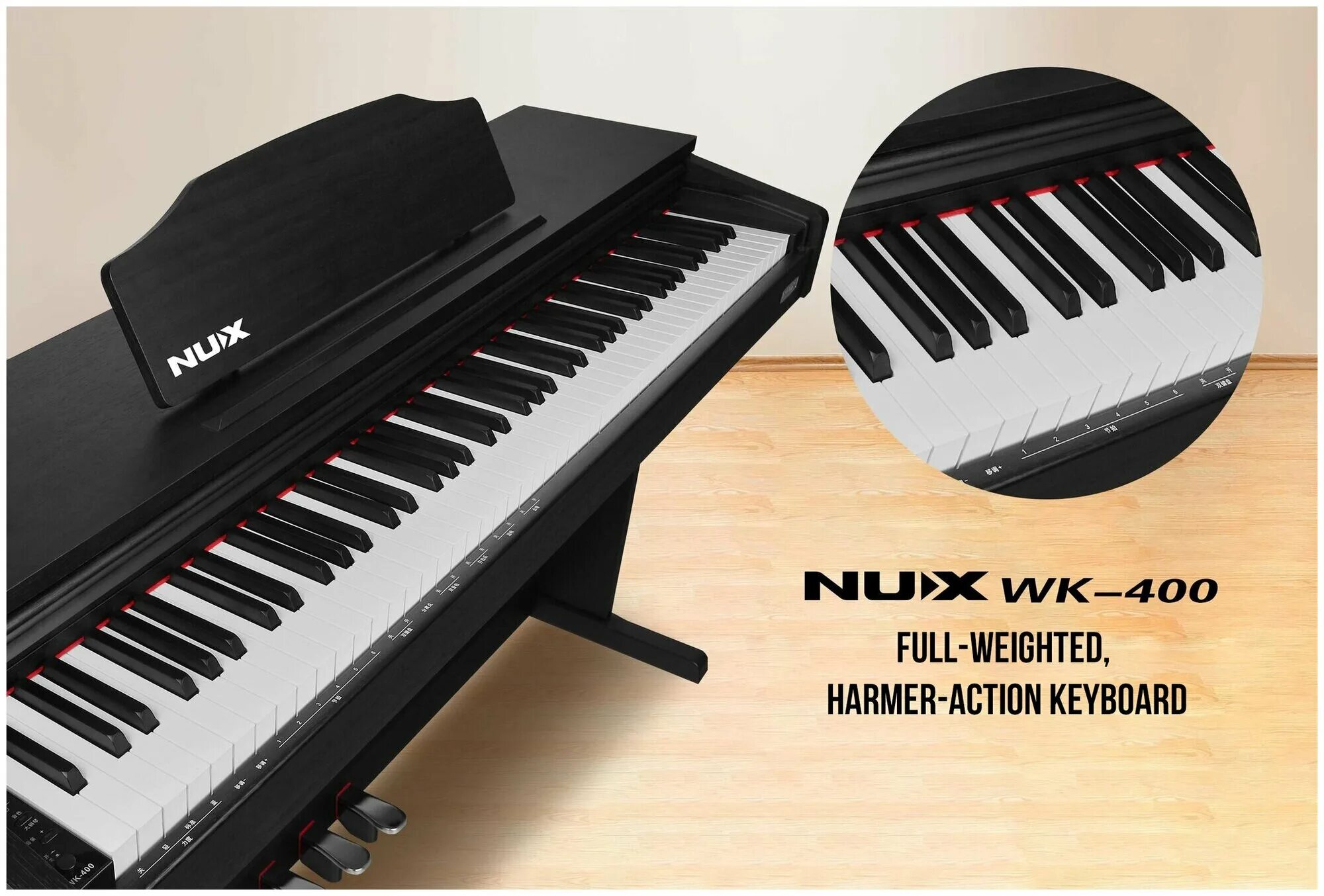 Цифровое пианино NUX WK-400 купить в интернет-магазине по низкой цене на Яндек