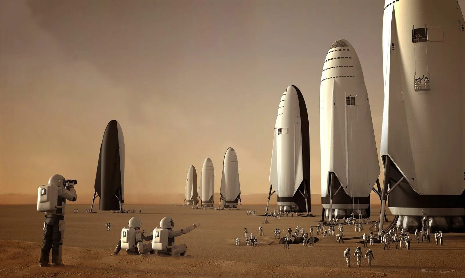 Ракета Элона маска SPACEX Starship. Starship колонизация Марса.