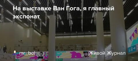 На выставке ван гога я главный экспонат