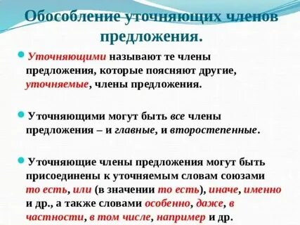 Слово уточняющее название