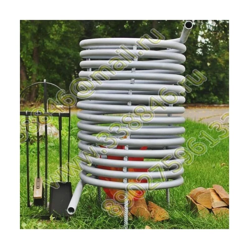 нагреватель для бассейна алмар спиральный дровяной. самодельная печь для бассейна на дровах. водонагреватель для бассейна. дровяной водонагреватель алмар. дровяной водонагреватель для бассейна 25 квт / железный очаг /.