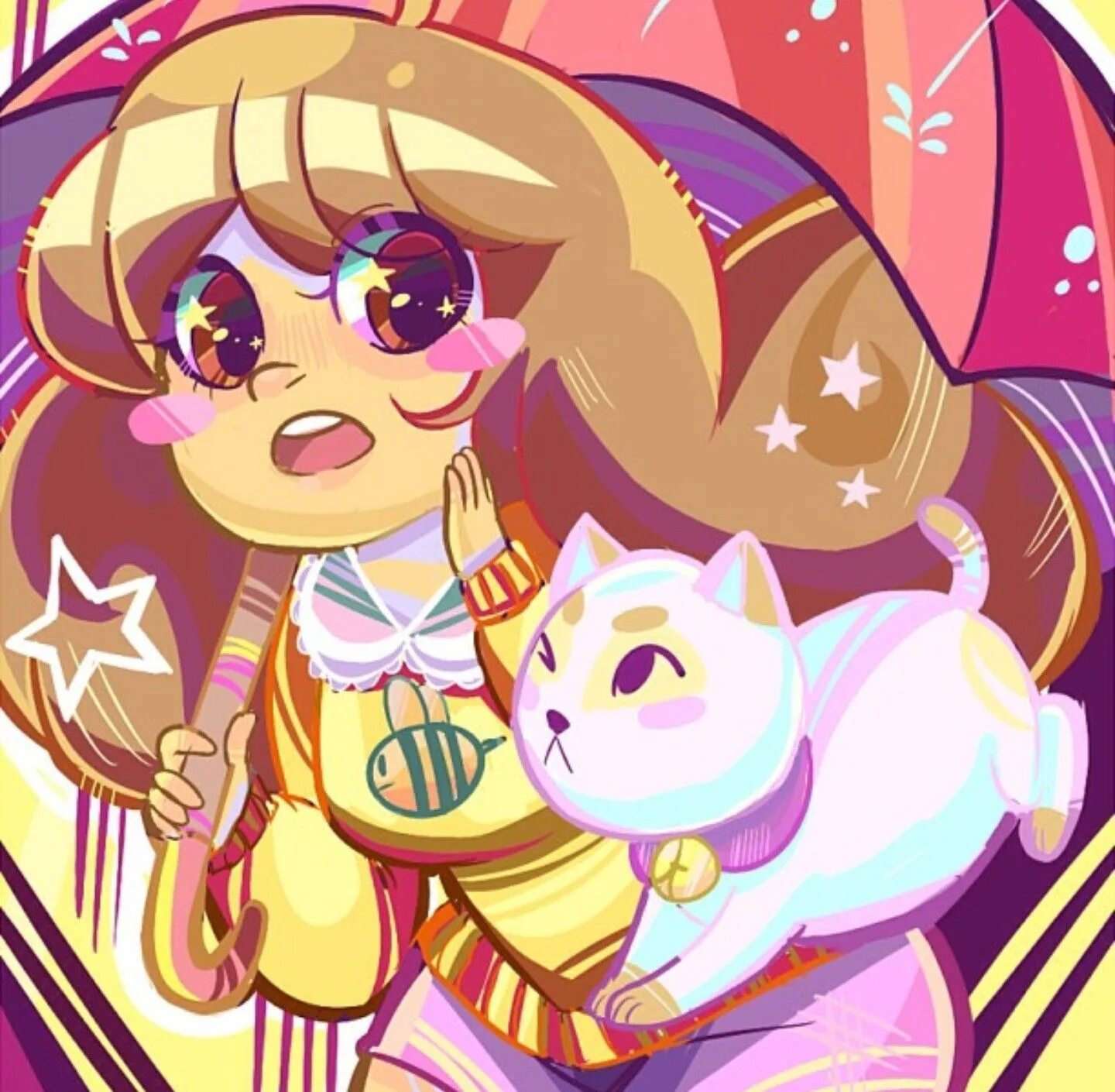 Как нарисовать кэт непа из poppy playtime. Bee and puppycat. кэт би поппи. bee and puppycat art. catbee арты.
