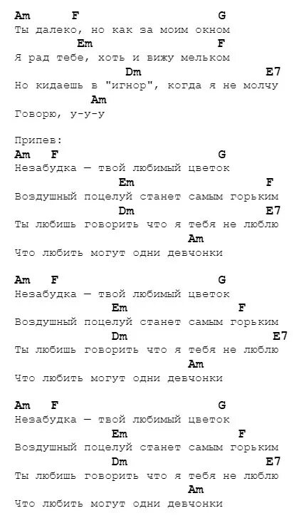 Текст песни незабудка белорусских. Тима белорусских Незабудка аккорды. Незабудка табы. Незабудка аккорды. Незабудка аккорды для гитары.