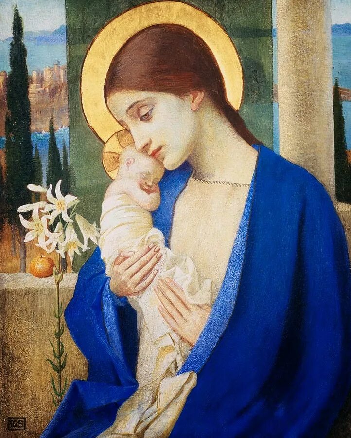 Образ марии. Марианна Стоукс Marianne Preindlsberger Stokes 1855 1927. Мадонна Дева Мария. Марианна Стоукс художница. Marianne (Preindlsberger) Stokes (1855 - 1927).
