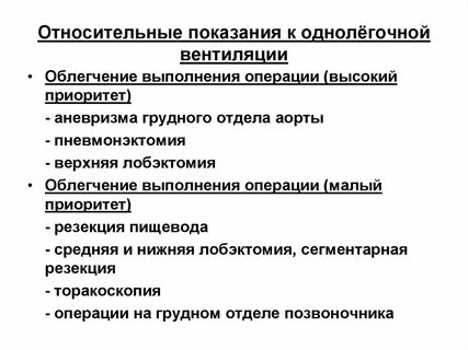 Относительные показания