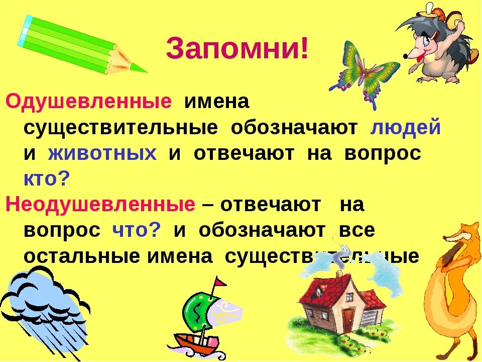 Найди три одушевленных и три неодушевленных существительных. Имя существительное. Что такое имена существенные для 2 класса. Имя существительное 2 класс. Имя существительные 2 класс русский язык.