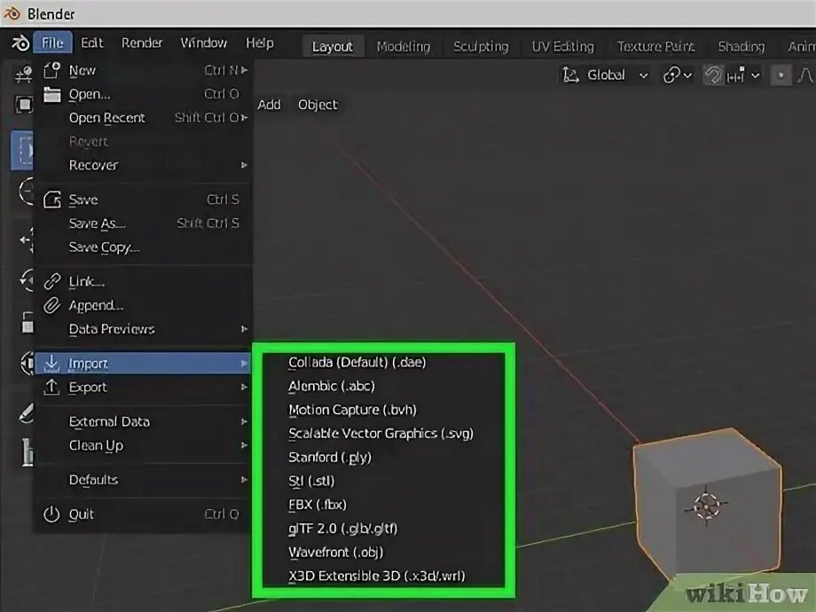 Как импортировать файл в блендер. Model импорт в blender. blender форматы импорта. макинтош в блендере. какие форматы файлов поддерживает blender.