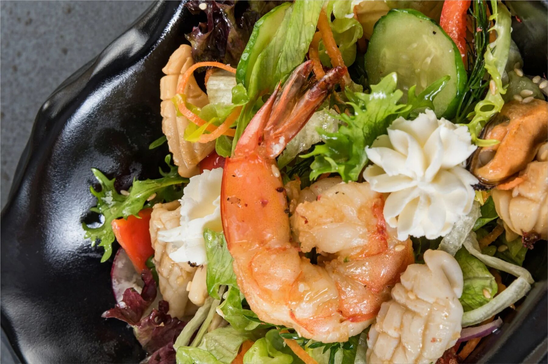 Салат из морепродуктов рецепт с фото очень