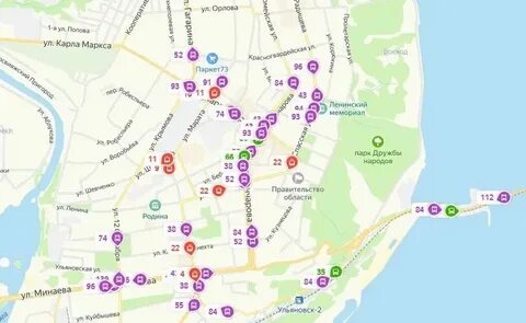 28 маршрут ульяновск в реальном времени