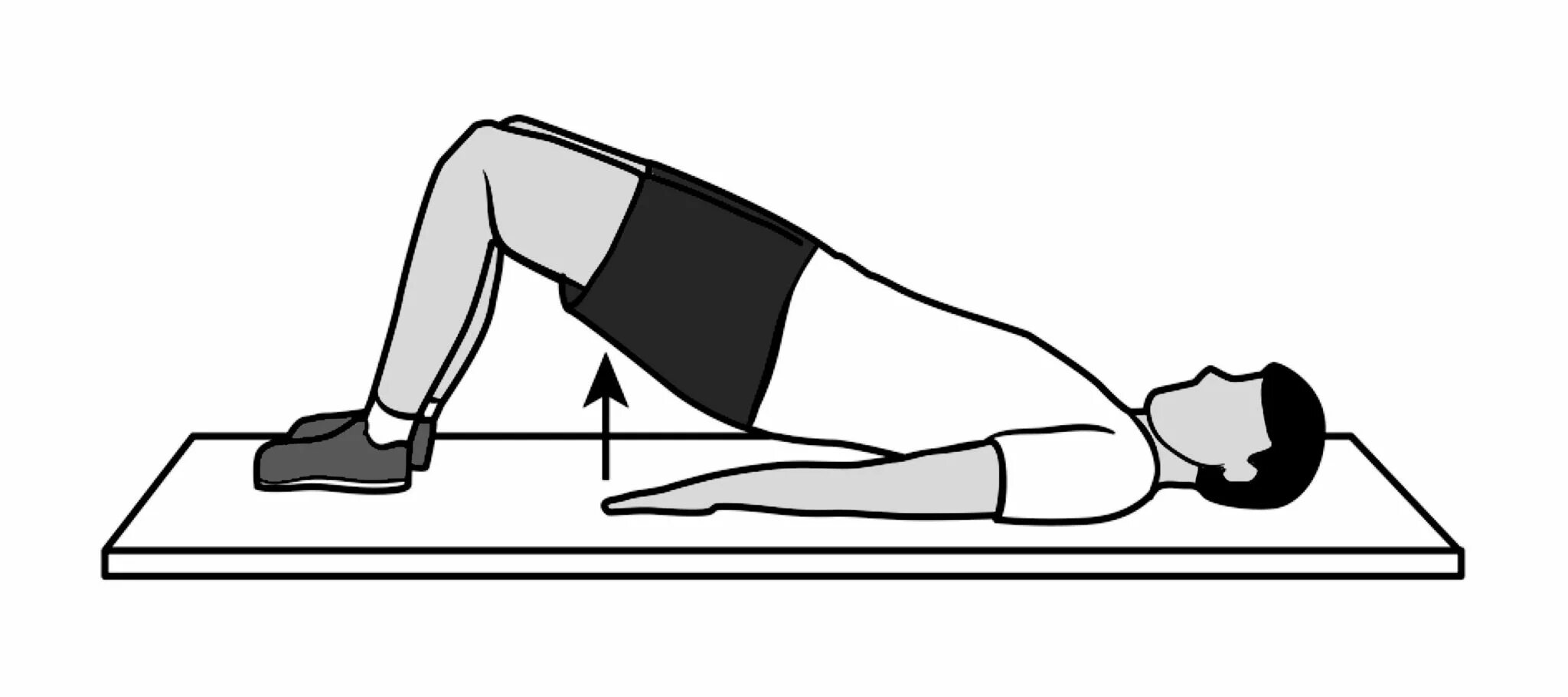 Упражнения лежа на спине. Упражнение поднятие таза лежа на спине. Мостик лежа на спине. Упражнение мостик лежа на спине.