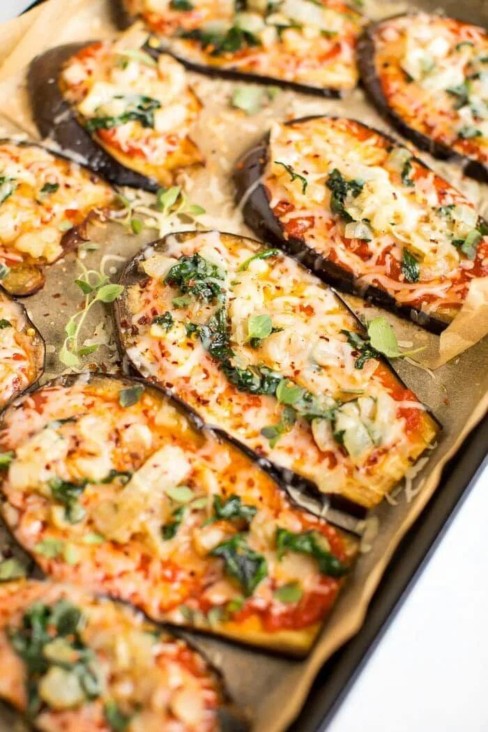 Eggplant pizza