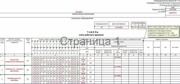 Табель новая форма 2022. Табель учета рабочего 2022. Табель учета рабочего времени на 2022. Коды для табеля рабочего времени 2022.