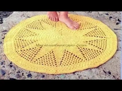 Как связать крючком круглый коврик для начинающих