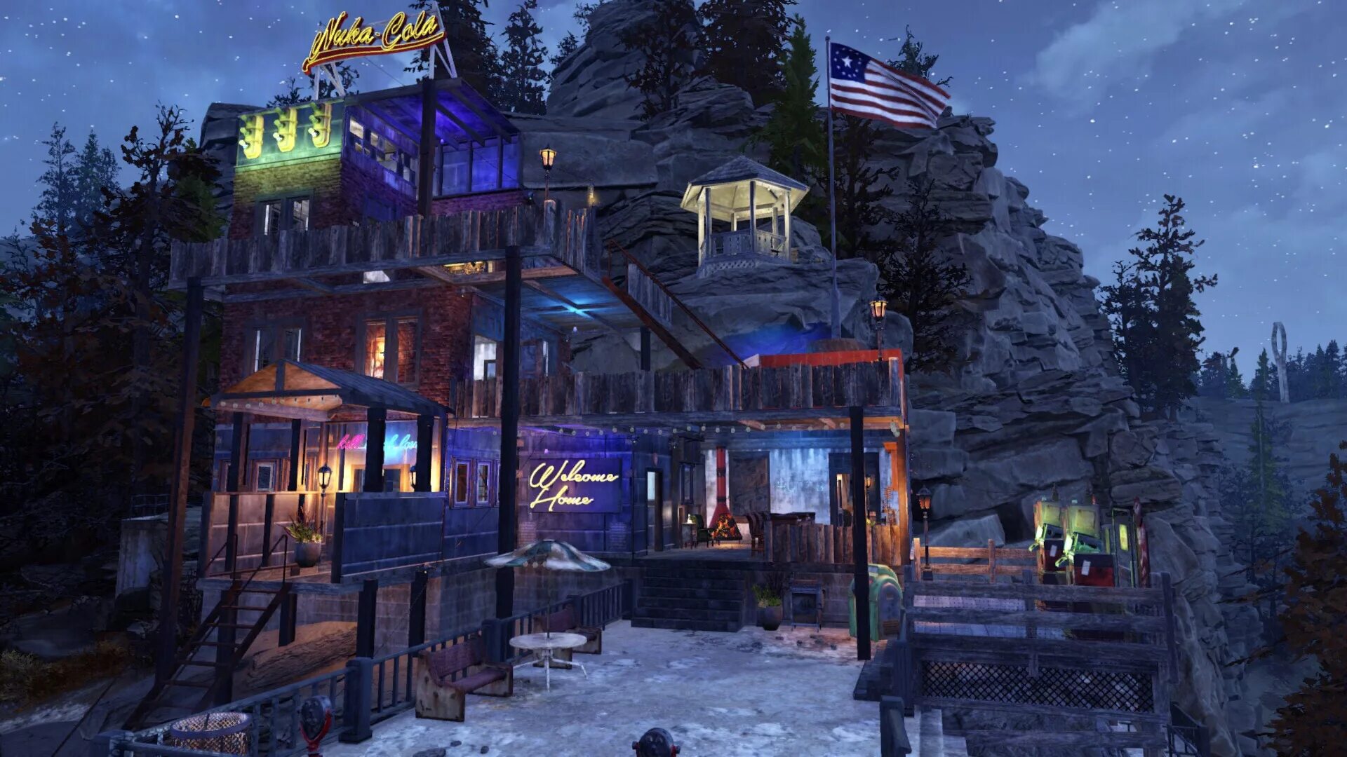 Fallout 76 camp. Camp фоллаут 76. Fallout 76 Кэмп. Красивый Camp Fallout 76.