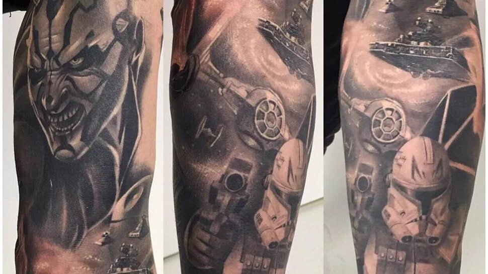 Татуировки с дартом вейдером. Star wars tattoo. Star wars tattoo. Дарт вейдер тату реализм. Тату по звездным войнам.
