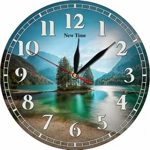 Часы нова. Настенные часы new time k890. часы картина. настенные часы с пейзажем. часы в бассейн настенные.