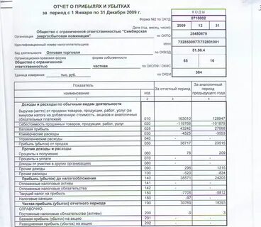 Списана прибыль отчетного года