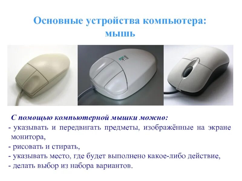 Виды компьютерных мышей. Устройство работы компьютерной мыши. Из чего состоит компьютерная мышь. Из чего состоит мышка компьютера. Мышь информатика 7 класс