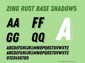 Шрифт zing rust demo