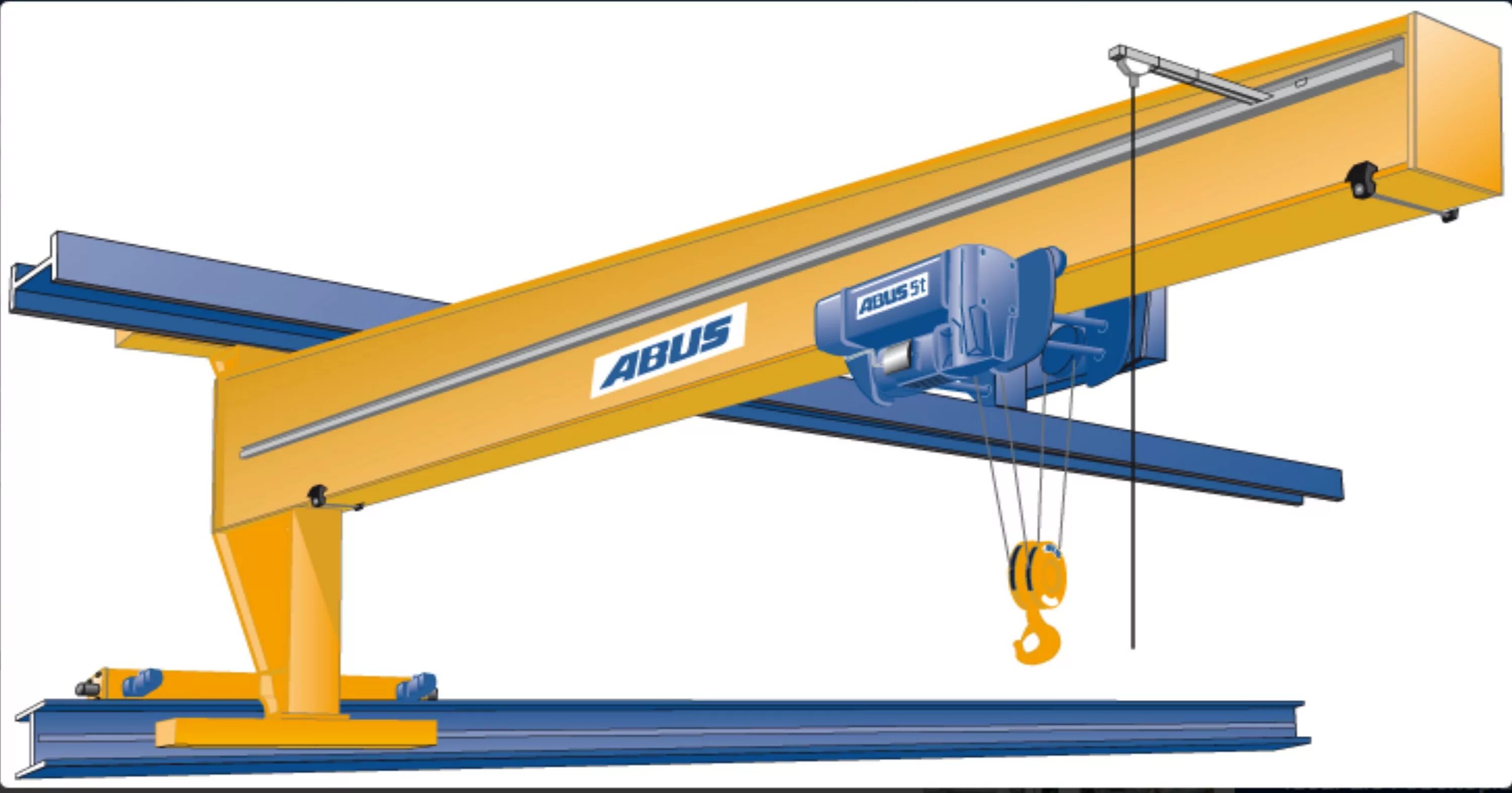 Мостовой однобалочный консольный кран. Abus кран балка. Консольный кран 5 тн. Кран консольный передвижной 1т.