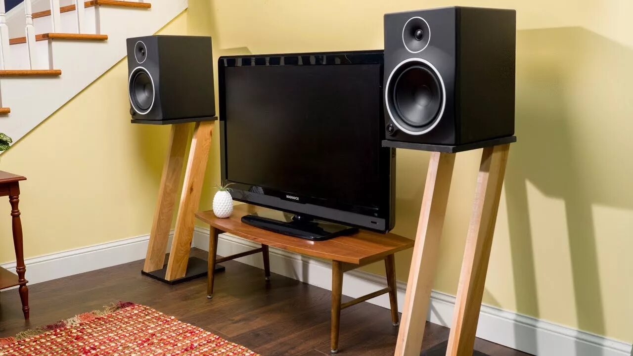 Speaker workshop. Bose 301v. diy loudspeaker. ikea speaker stand idea. monitor speaker stand.